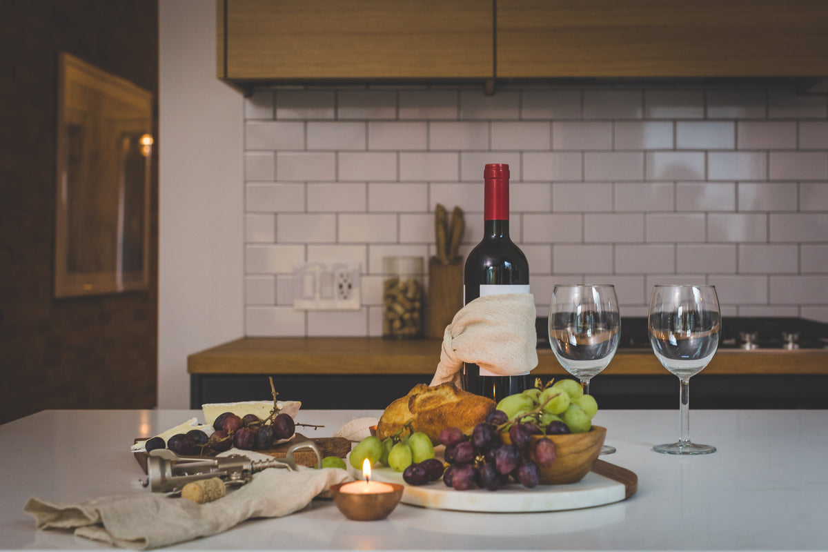 Dinner party with wine
